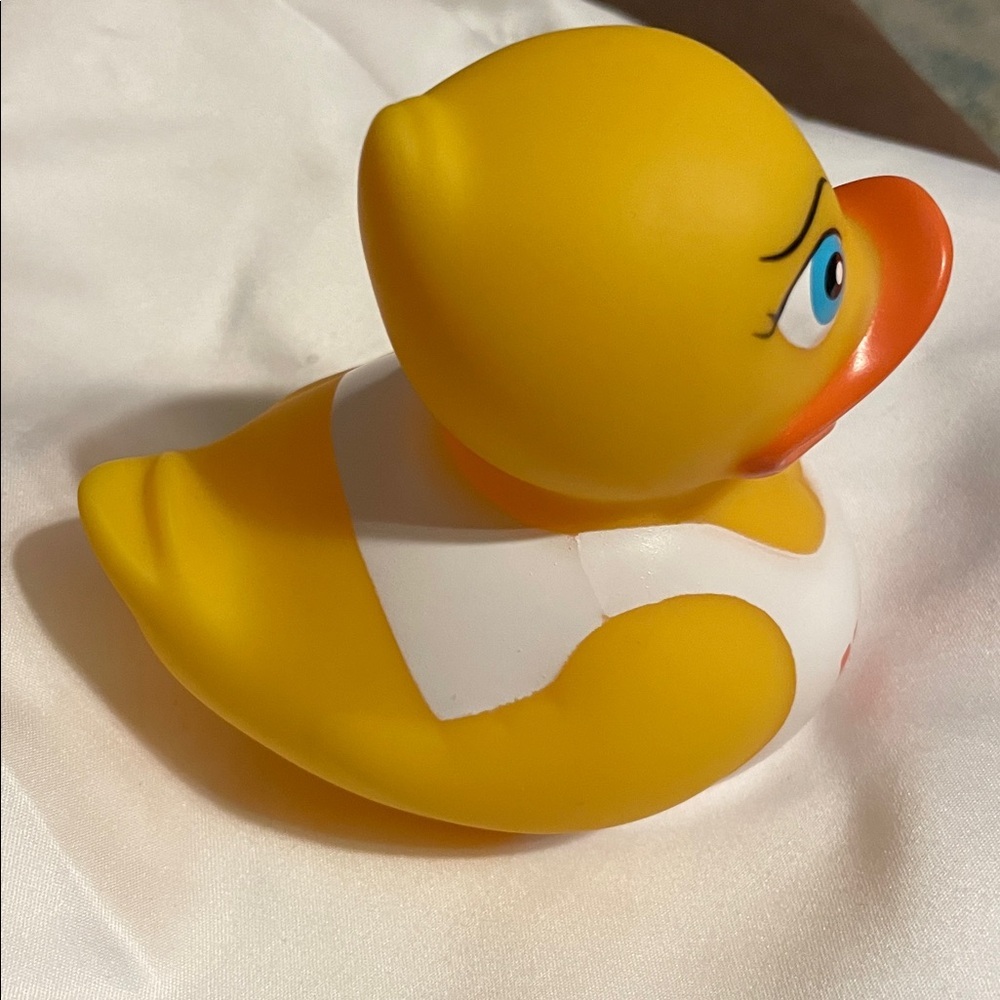 Collectible Hooters Yellow Duck with White and Orange Details - Picture 2 of 4